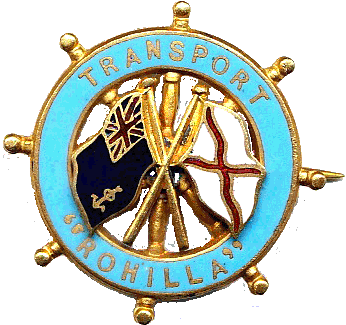HMT Rohilla Badge